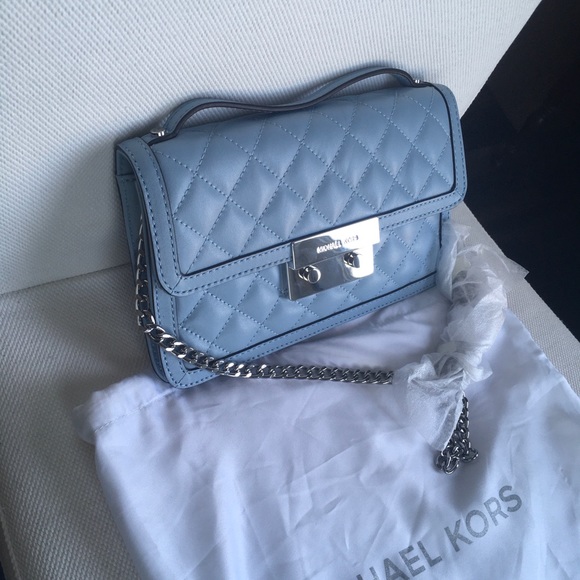 NWT Michael Kors Sloan Crossbody Bag in Pale Blue - Picture 8 of 8
